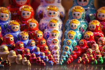 Russian folk wooden toy matryoshka