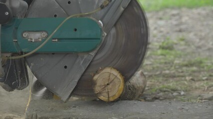 A demo program by national disaster management authority official about the working of Electric concrete saw machine in different disaster situations. 