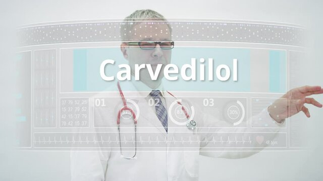 Doctor scrolls to CITALOPRAM generic drug name on a touchscreen display