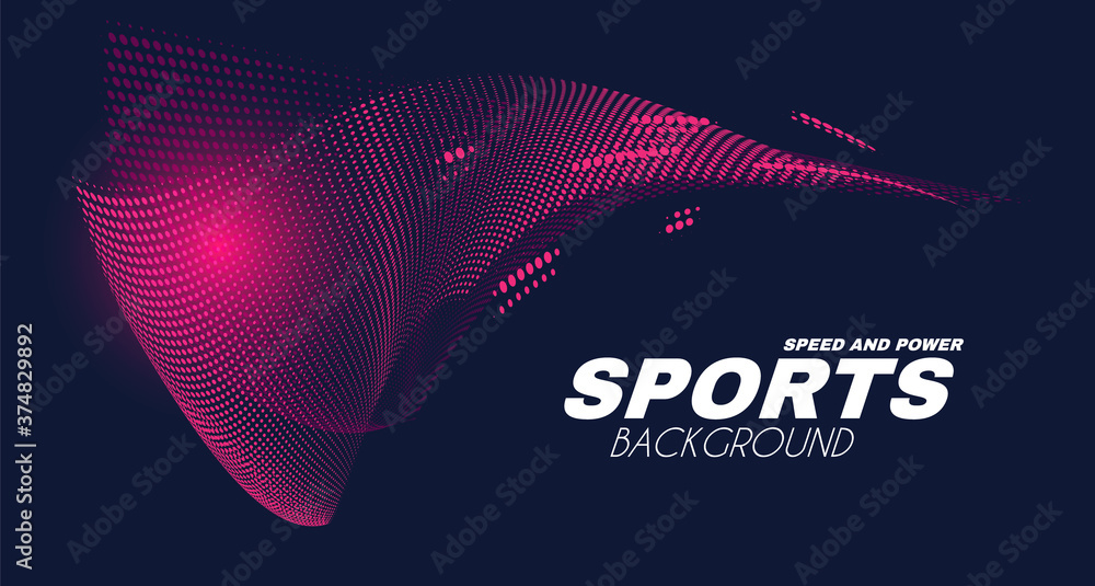 Wall mural abstract sport background with motion elements. light dynamic effect.