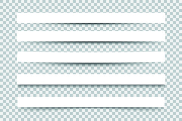 Set of realistic transparent shadow effects 