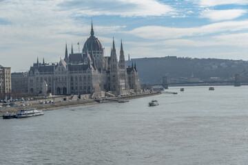 Beautiful Hungarian Parliament Building in Budapest, Hungary
