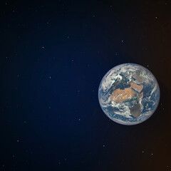 planet earth from space and africa continent