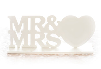Mr & Mrs wedding decoration