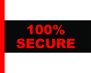 Black Vector Banner 100% secure