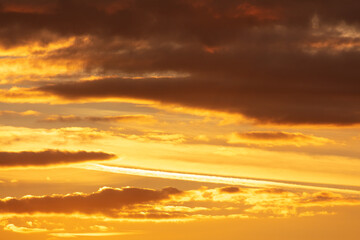 Clouds in the sky at sunset