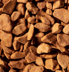 Close up of instant coffee granules as background.