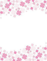 Flower pattern. Flower greeting card. Simple flower card with text space. 