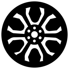 
A perfect icon of spinner rim, solid design
