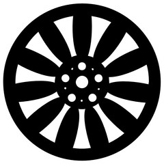 Obraz premium Solid icon of rim in editable vector 
