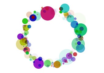 丸枠 丸フレーム　模様　カラフル