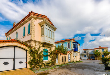 Alacati street view in Alacati Town. Alacati is populer historical tourist destination in Turkey.