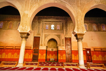 Oratorio de la madrasa Bou Inania(S.XIV). Fez. Marruecos. Magreb. Africa.