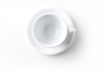 Fototapeta na wymiar empty cup on white background
