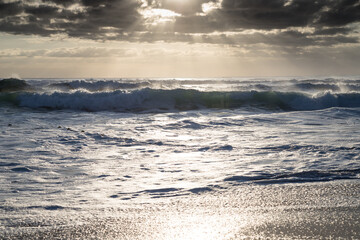 Waves rushing hard on the East Sea