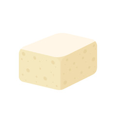 Tofu vector. free space for text. wallpaper. Tofu on white background.