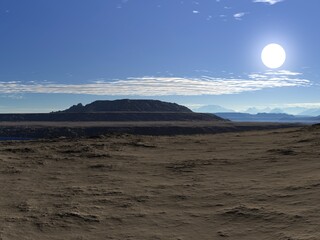Fototapeta premium Illustration of a beautiful and peaceful landscape