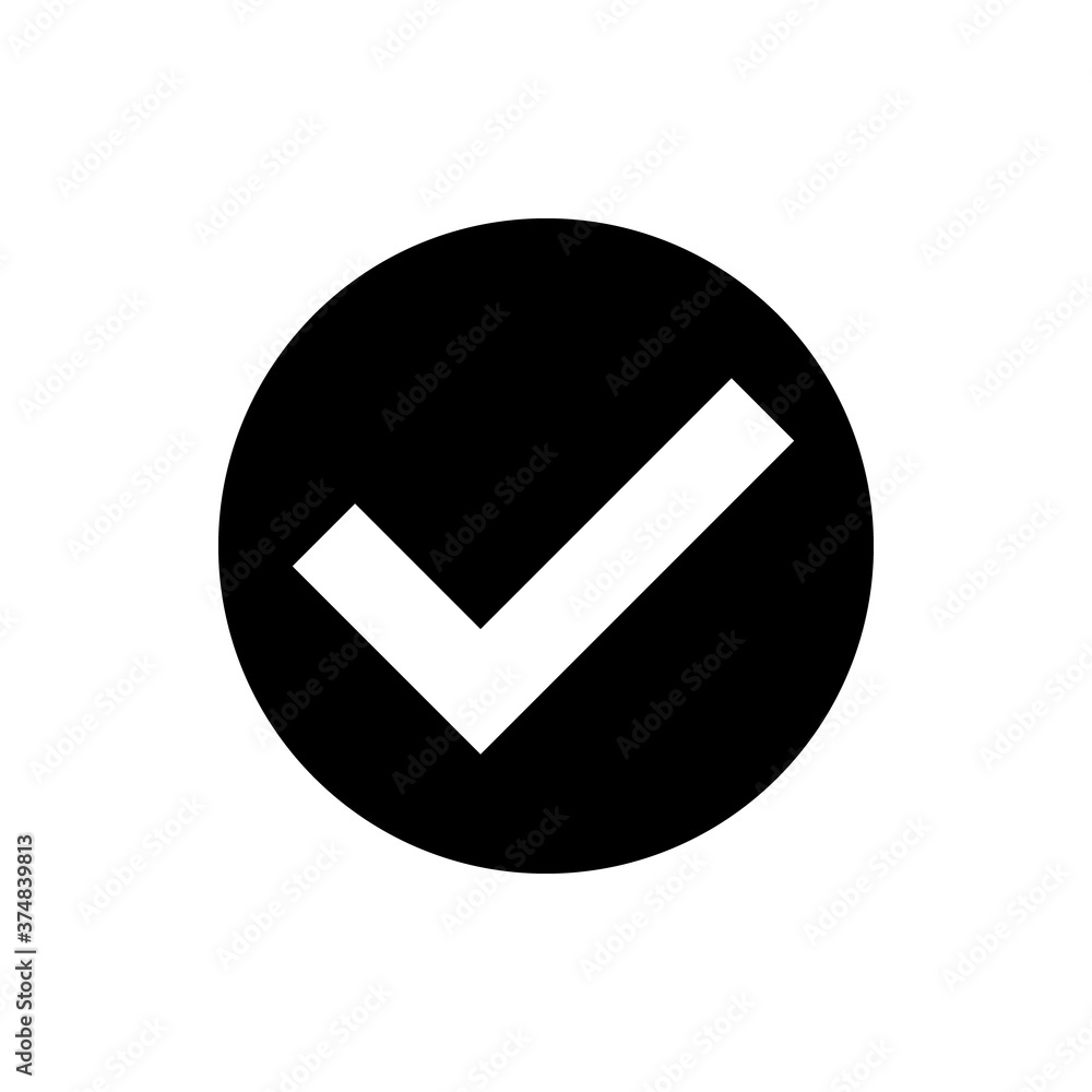 Poster check and success icon v2. internet flat icon symbol for applications.