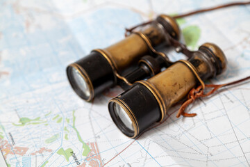 Ancient binoculars are on map