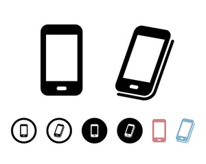 スマホ スマートフォンのアイコンセット アンドロイド 携帯 イラスト シンプル 携帯電話 マーク Android Wall Mural Andro Yugoro