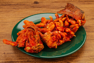 Chinese cuisine squirrel fish with sauce