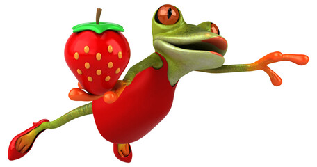 Fun frog - 3D Illustration