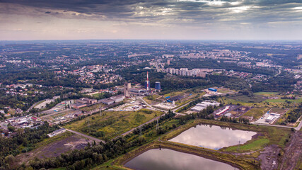 Jastrzębie Zdrój, panorama z lotu ptaka, Śląsk, Polska