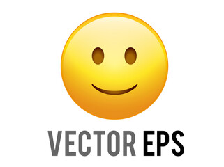 isolated vector gradient yellow smiley face emoji icon