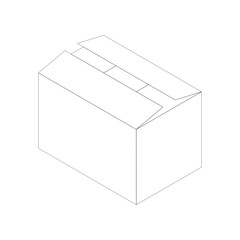 Box used as packet (parcel) for shipping