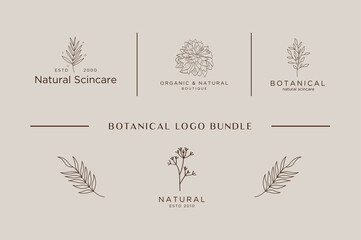 Botanical logo bundle