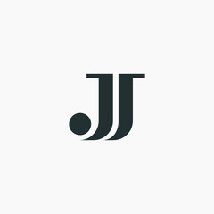 Simple Modern JJ J Monogram Logo