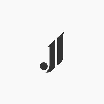 Simple Modern JJ J Monogram Logo