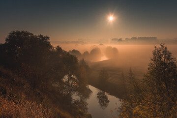 sunrise over the river