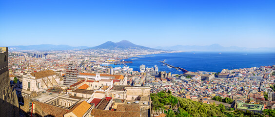 the beautiful coastline of naples, italy