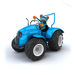 Fun frog- 3D Illustration