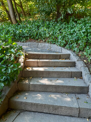 Stone steps in the park.