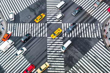 urban city aerial view in ginza, tokyo, Japan