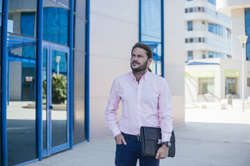 businessman on the way to a meeting