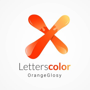 Letter x gradient logo design with fluid style. Vector illustrations