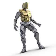 humanoider Roboter in stehender Pose