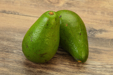 Two ripe exotic avocado vegetable