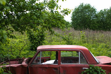 Old abandoned car