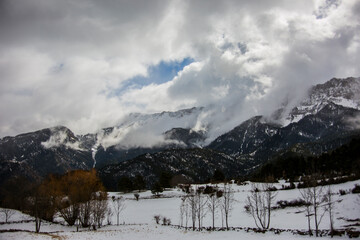 Winter Serra Del Cadi in La Cerdanya, Pyrenees, Spain