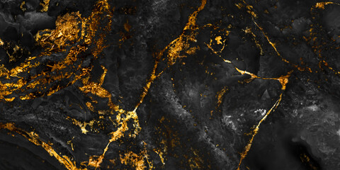 black marble with golden veins ,Black marble natural pattern for background, abstract black white...