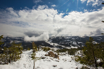 Winter in Bergueda mountains, Barcelona, Catalonia, Pyrenees, Spain