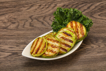 Vegan cuisine Grilled zucchini slices