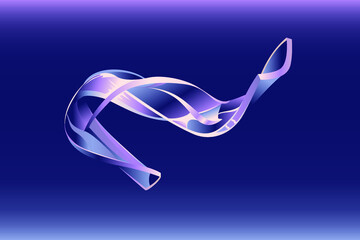 Abstract beautiful elegant composition. Flowing glass