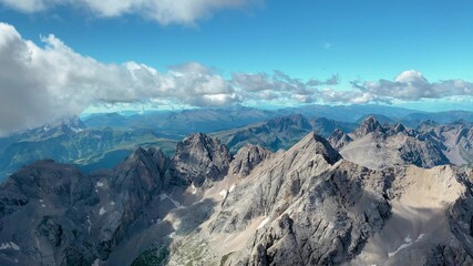 Landscape mountain view from Marmolada, Italian Alps
