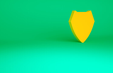 Orange Traditional mexican poncho clothing icon isolated on green background. Minimalism concept. 3d illustration 3D render.