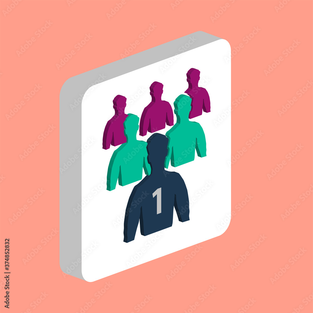 Poster leadership, leader simple vector icon. illustration symbol design template for web mobile ui element